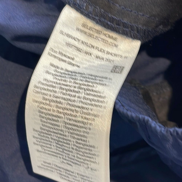 SELECTED Homme Brady Organic Cotton/Nylon Flex Shorts - Navy Large - Picture 8 of 8